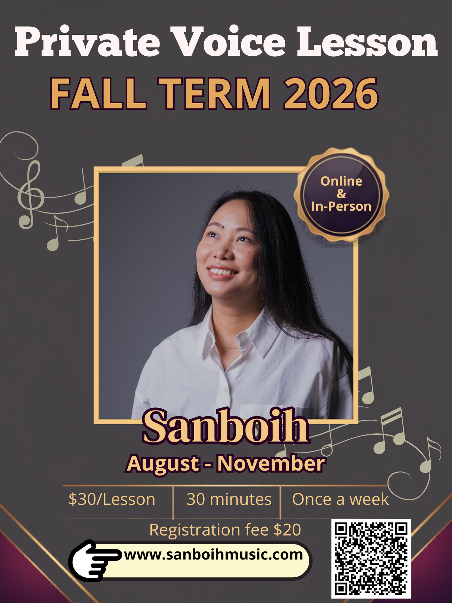 Voice Lesson - Registration Fee ONLY